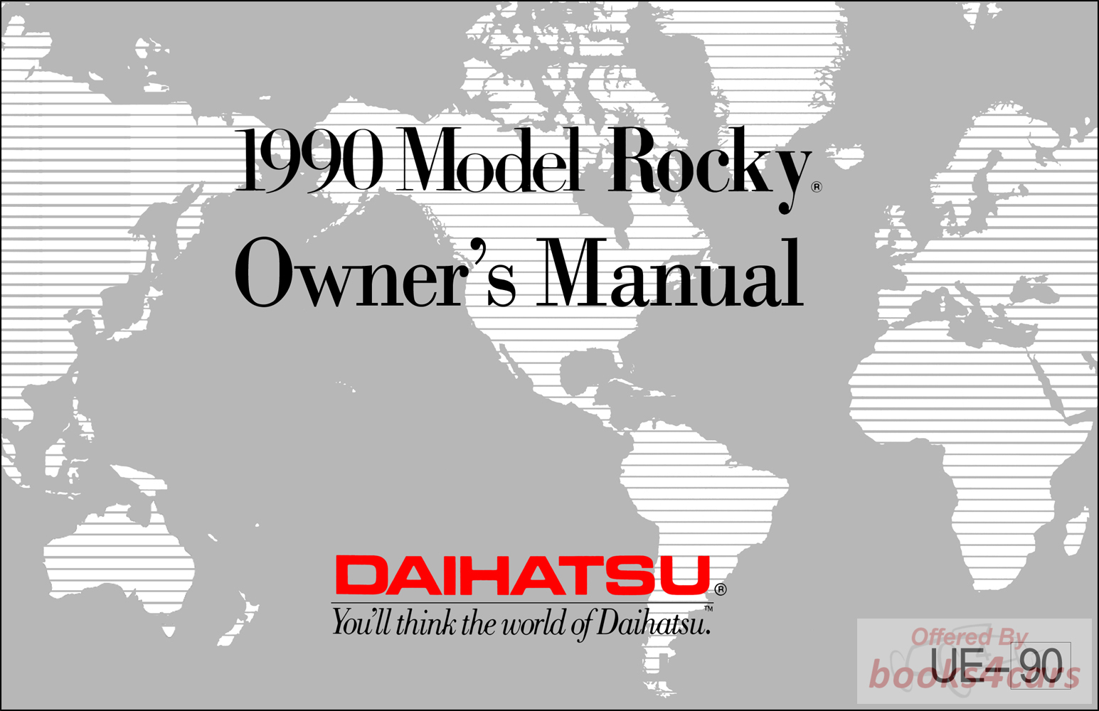 view cover of 1990 Rocky Owners Manual By Daihatsu