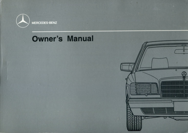 view cover of 1990 420SEL-560SEC owner's manual by Mercedes for 420 & 560 SEL & SEC including 126 560SEL