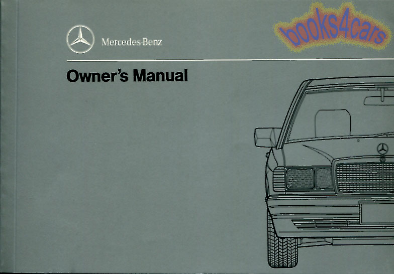 view cover of 1990 190E 2.6 Owners manual by Mercedes