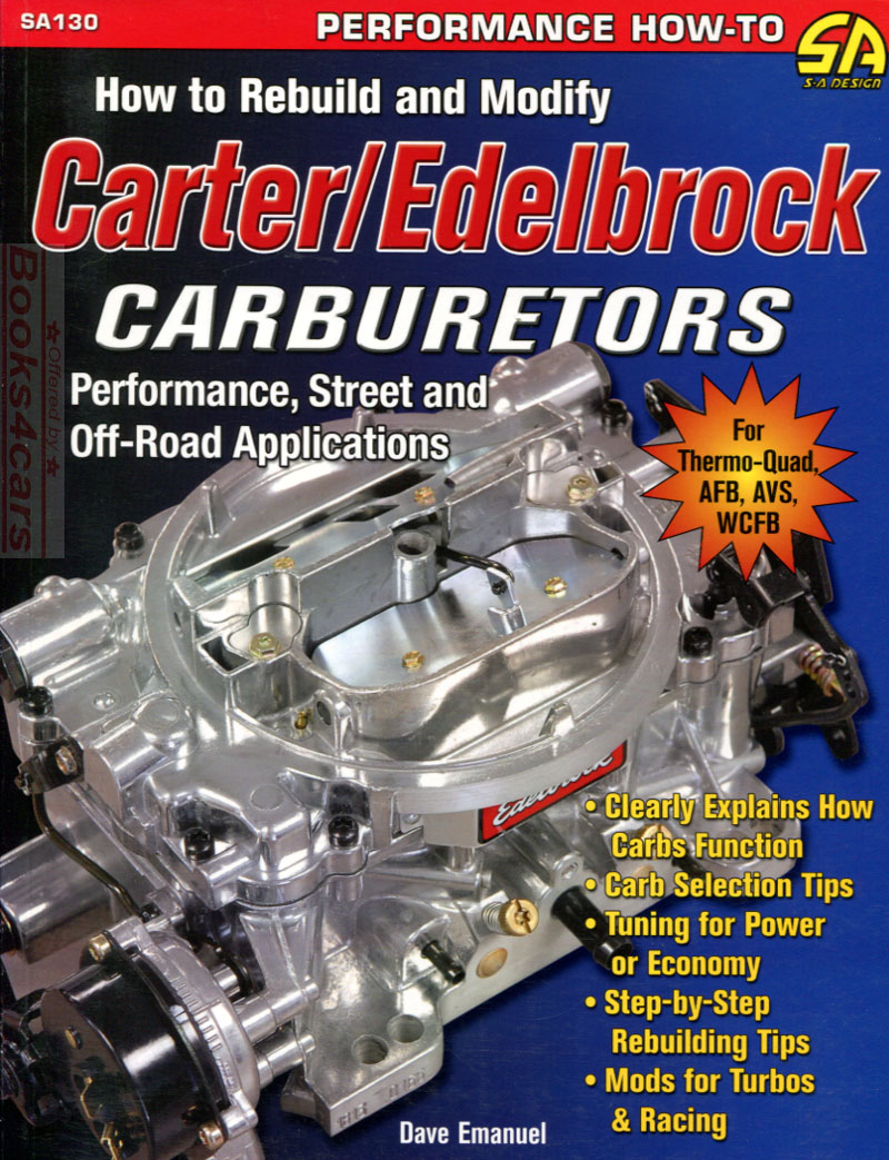 view cover of How to Rebuild and Modify Carter and Edelbrock Carburetors by Dave Emanuel