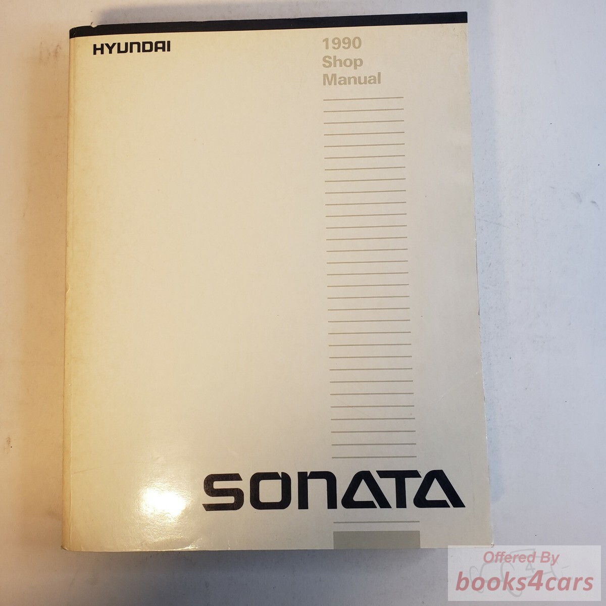 view cover of 1990 Sonata Shop Service Repair Manual by Hyundai for 4 cyl Sonata