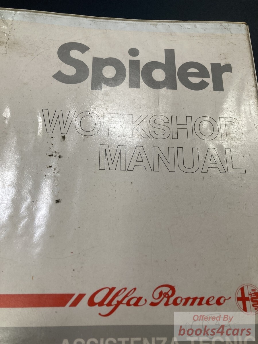 view cover of 1990 Spider Shop Service Repair Manual by Alfa Romeo