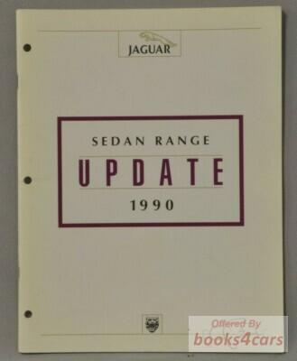 view cover of 1990 XJ6 45-page Technical Update Manual by Jaguar