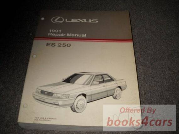 view cover of 1991 ES250 Shop Service Repair Manual by Lexus for ES 250
