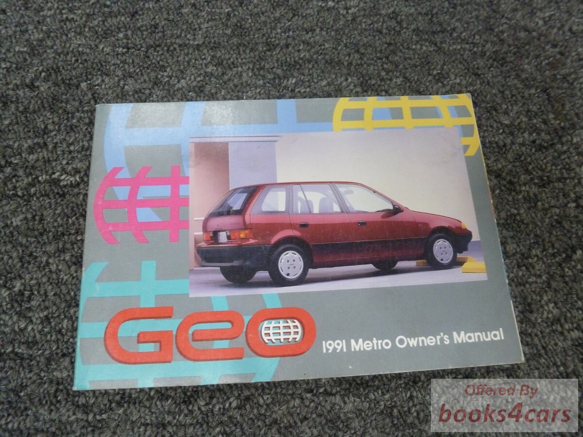 view cover of 1991 Metro Owner's Manual by Geo