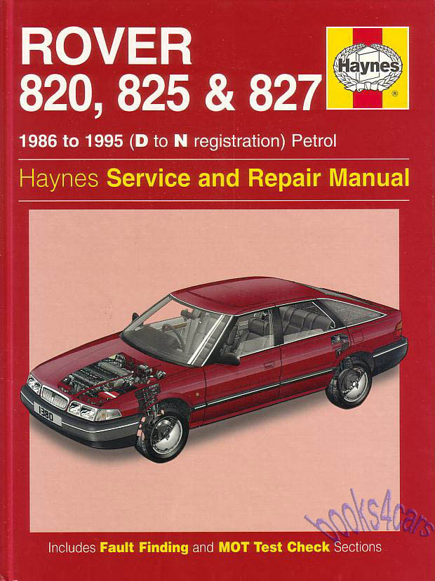 view cover of Sterling & Rover 825 & 827 shop service repair manual hardcover edition (European edition, includes 820) by Haynes also covers Vitesse