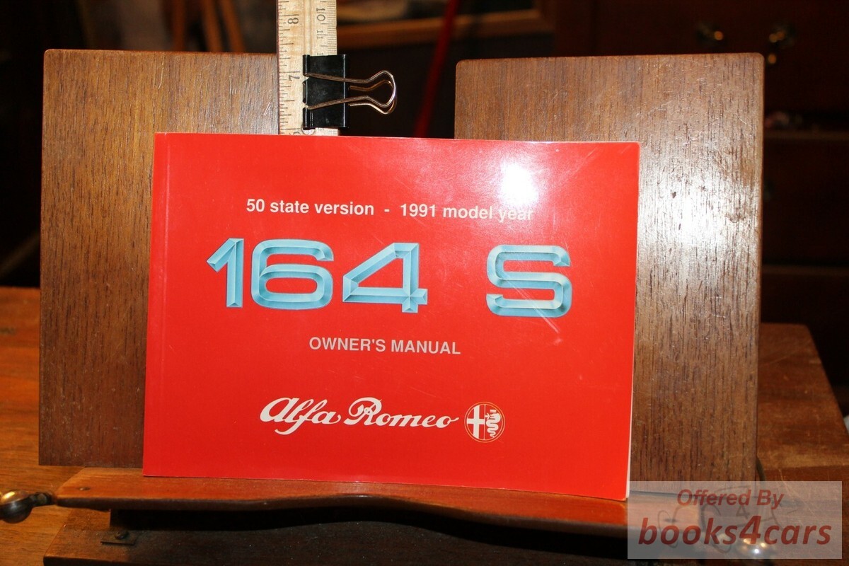 view cover of 1991 164S Owners Manual by Alfa Romeo