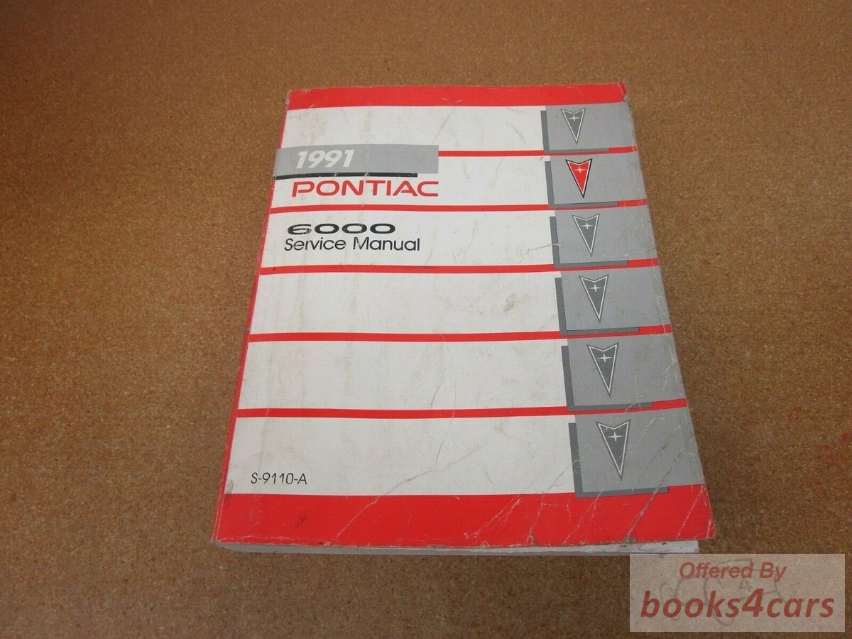 view cover of 1991 6000 Shop Service Repair Manual by Pontiac