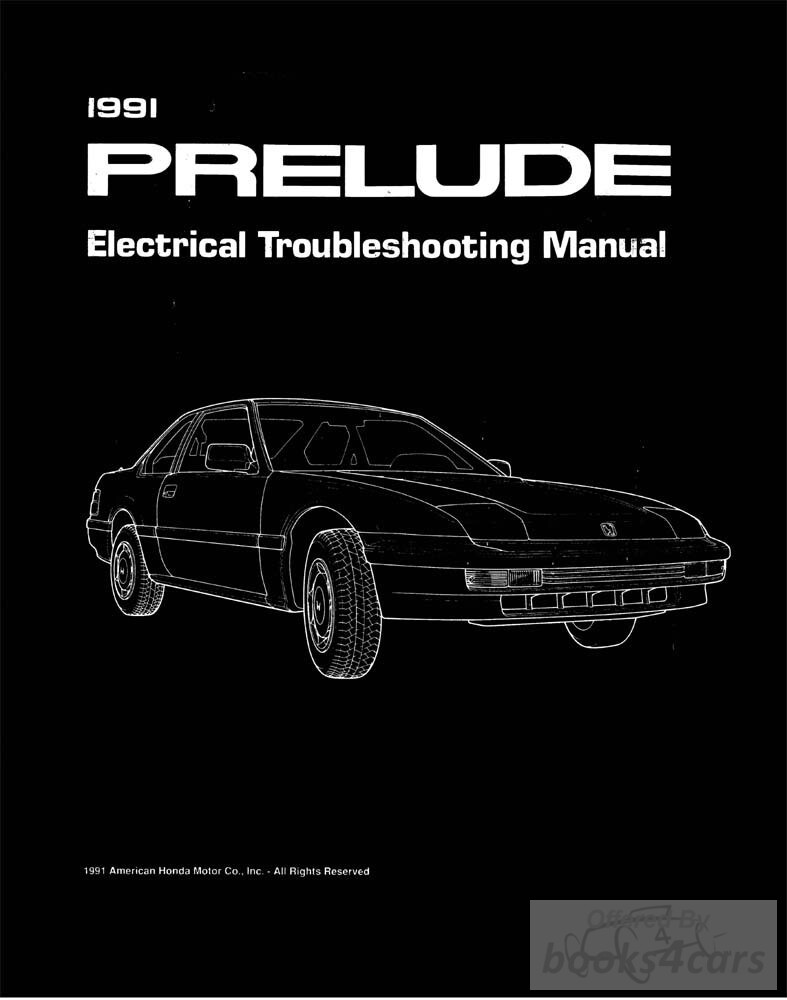view cover of 1991 Prelude Electrical Trobleshooting Manual by Honda