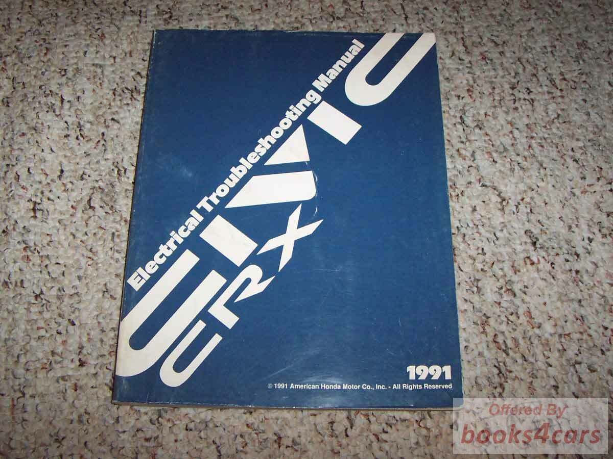 view cover of 1991 CRX Si Electrical Troubleshoot Manual by Honda for Civic CRX & CRX Si