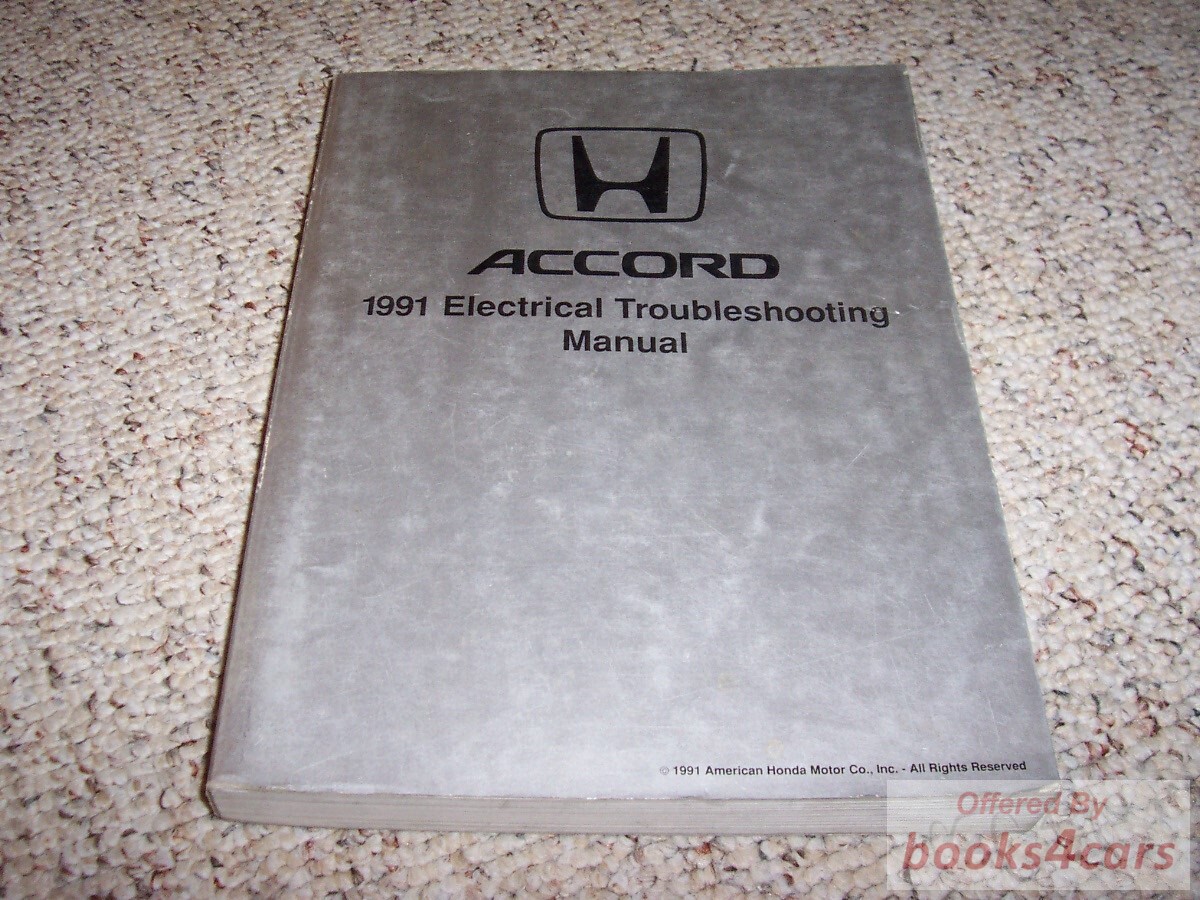 view cover of 1991 Accord Electrical Troubleshooting Manual by Honda