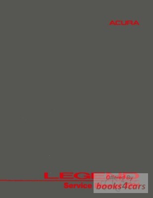 view cover of 1991 Legend 4-door Shop Service Repair Manual by Acura