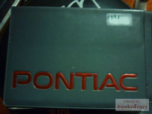 view cover of 1991 Bonneville Owners Manual by Pontiac
