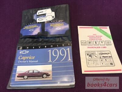 view cover of 1991 Caprice Owners Manual by Chevy