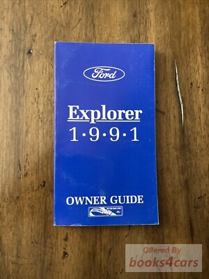 view cover of 1991 Explorer Owners Manual by Ford.