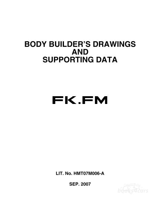 view cover of 1991 Mitsubishi Fuso FK FM Body Builders Drawings