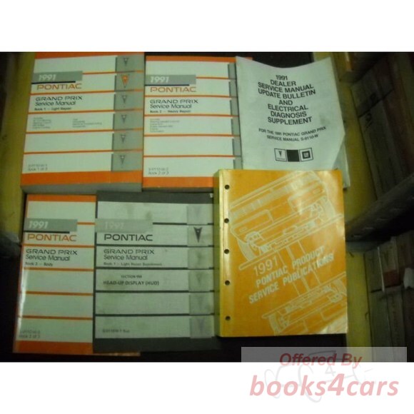 view cover of 1991 Grand Prix 3-volume service shop repair manual set by Pontiac