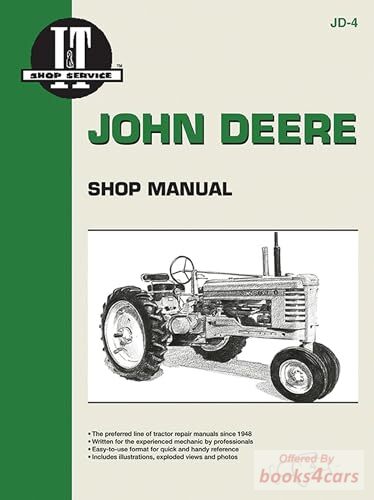 view cover of John Deere Series A, B, G, H, Models D, M, MT Tractor Shop Service Repair manual, 80 pages by I&T
