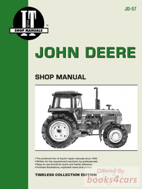 view cover of Models 4050, 4250, 4450, 4650, 4850 Tractor Shop Service Repair Manual, 176 pages by Clymer for John Deere published in 1991