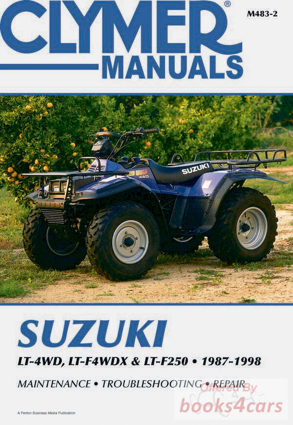 view cover of 1987-1998 All Terrain King Quad, Quadrunner 250 Shop Service Repair manual, 480 pages by Clymer for Suzuki