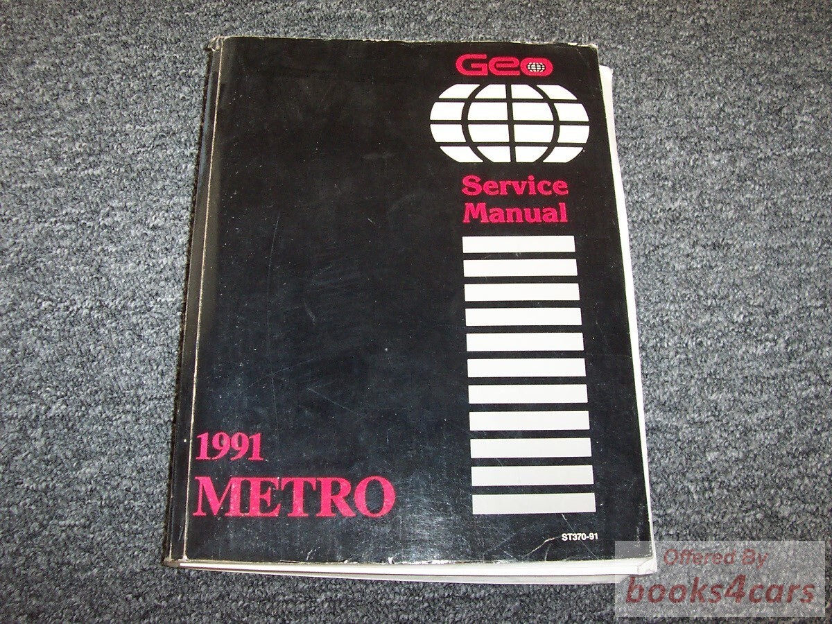view cover of 1991 Metro Shop Service Repair Manual by Geo