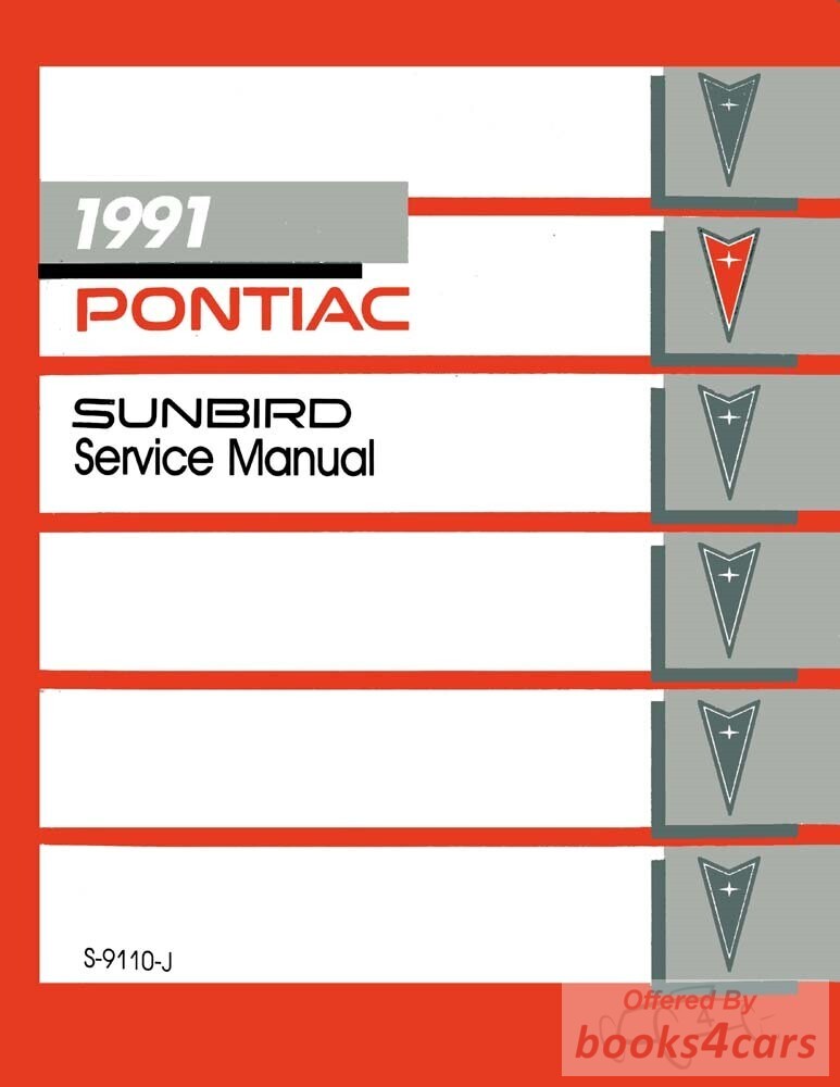 view cover of 1991 Sunbird Shop Service Repair Manual by Pontiac