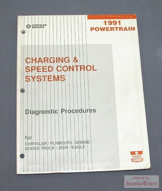 view cover of 1991 Powertrain Diagnostic Procedures - Charging & Speed Control, by Chrysler