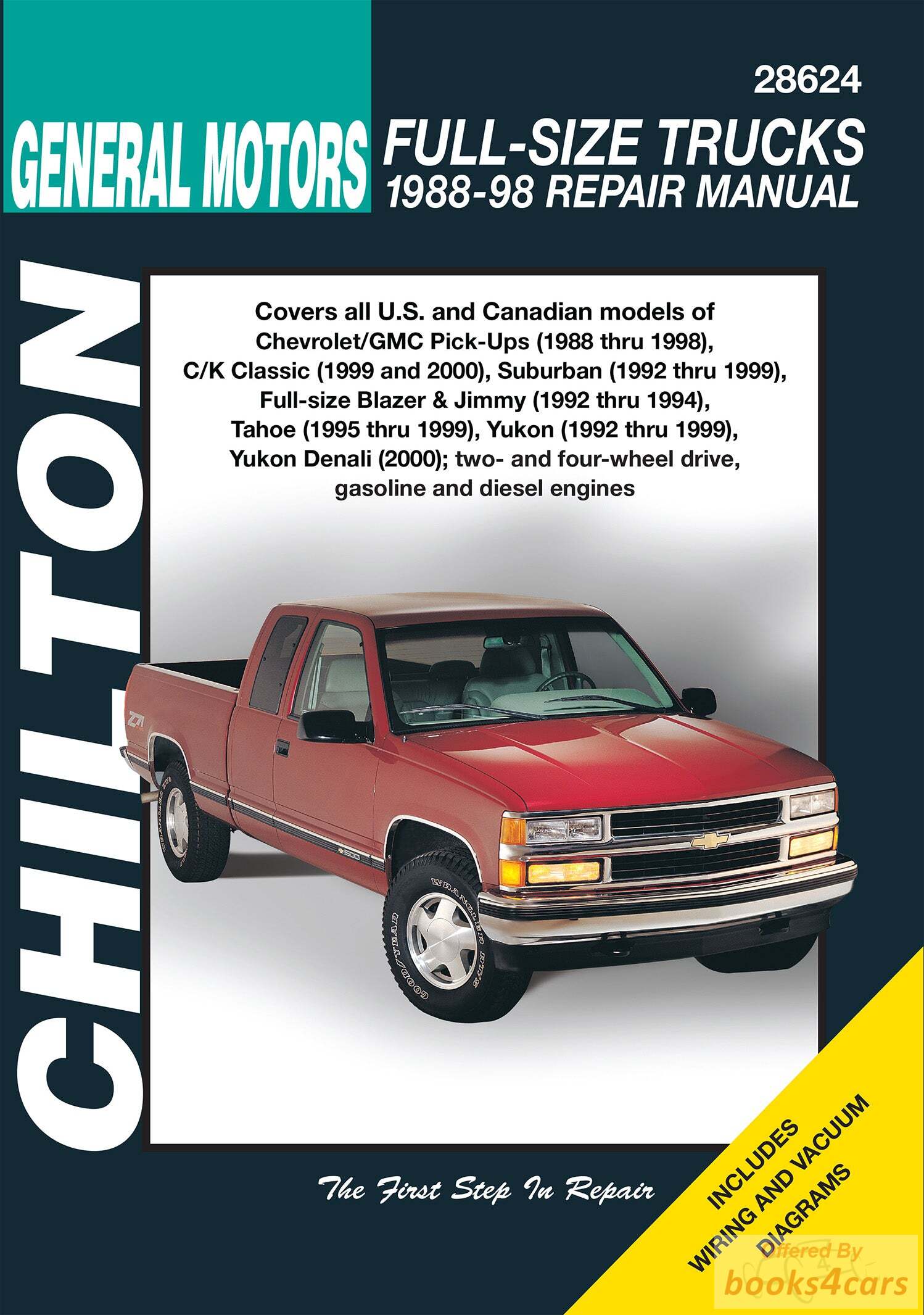 view cover of 1988-1998 C/K shop service Repair Manual for Chevrolet & GMC by Chilton covering all full size Pickups Truck Blazer Sierra Silverado Suburban Tahoe Yukon & Jimmy gas & diesel engines Truck