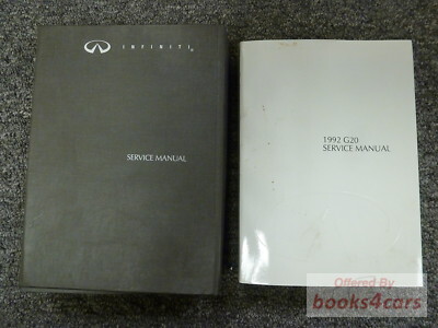 view cover of 1992 G20 Shop Service Repair Manual by Infiniti for G-20