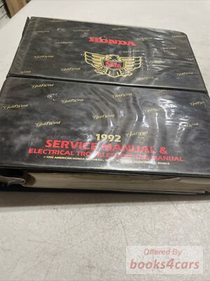 view cover of 1992 GL1500 Goldwing Shop service repair Manual by Honda