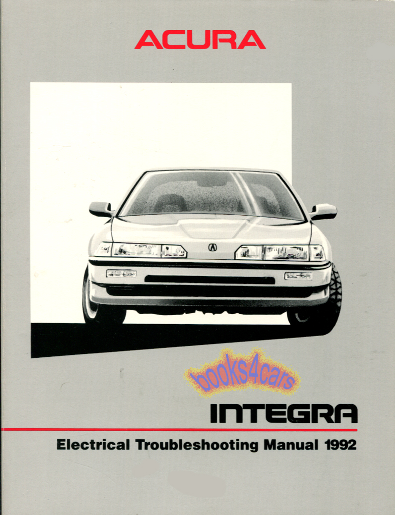 view cover of 1992 Integra Electrical Troubleshooting manual by Acura