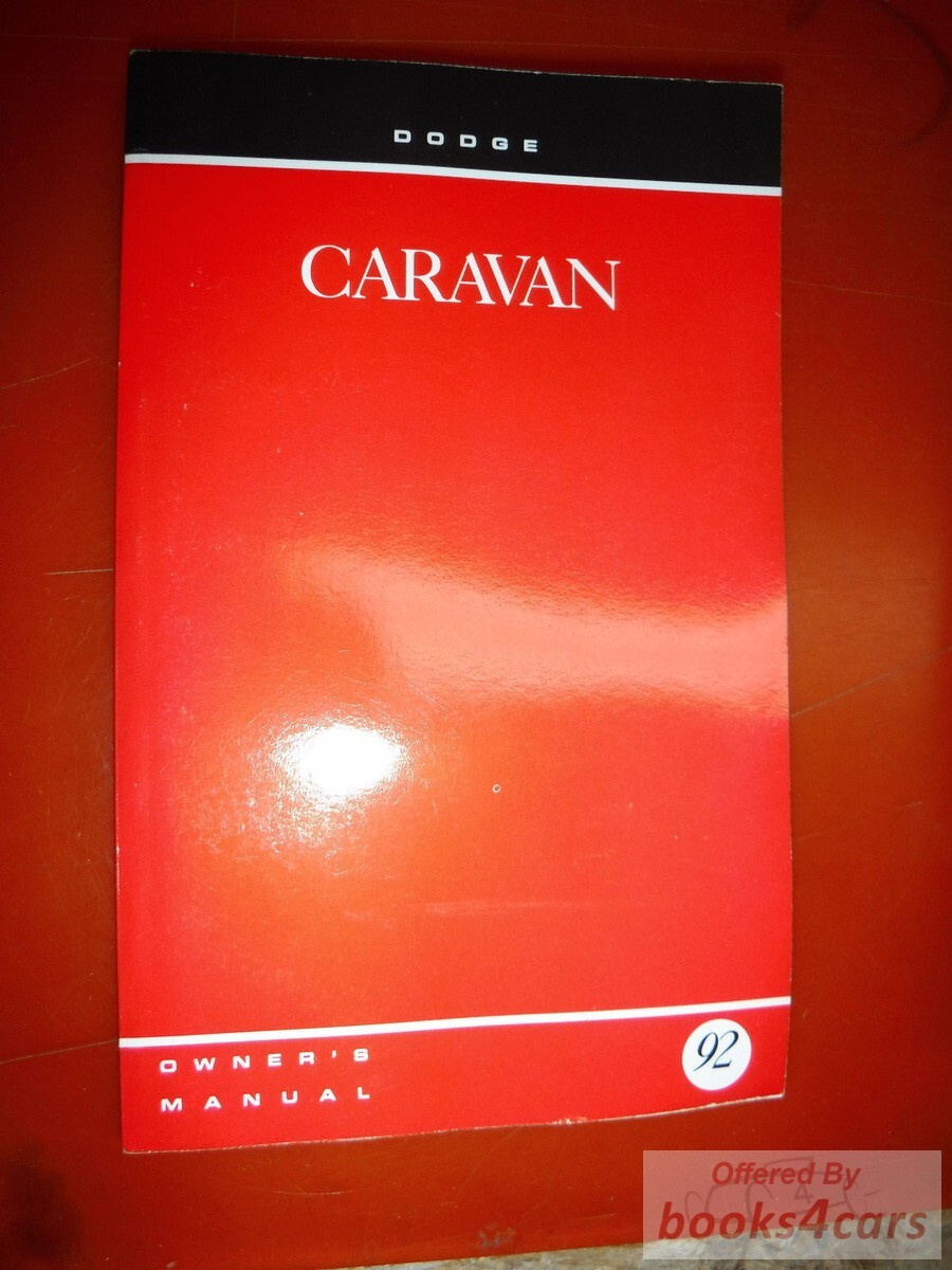 view cover of 1992 Caravan Owners Manual by Dodge