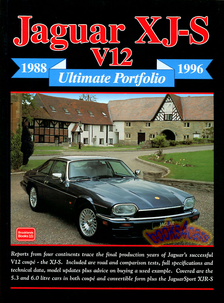 view cover of 1988-1996 Ultimate Portfolio 215 pages of articles about Jaguar XJS compiled by Brooklands