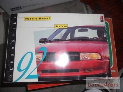 view cover of 1992 Oldsmobile Achieva Owners Manual