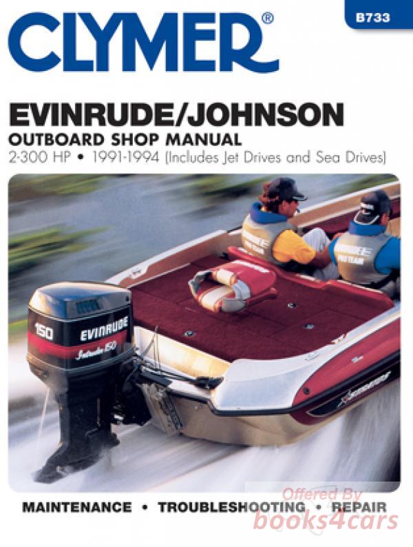 view cover of 1991-1994 Outboard 2-300 HP Jet Drives & Sea Drives Shop Service Repair Manual by Clymer