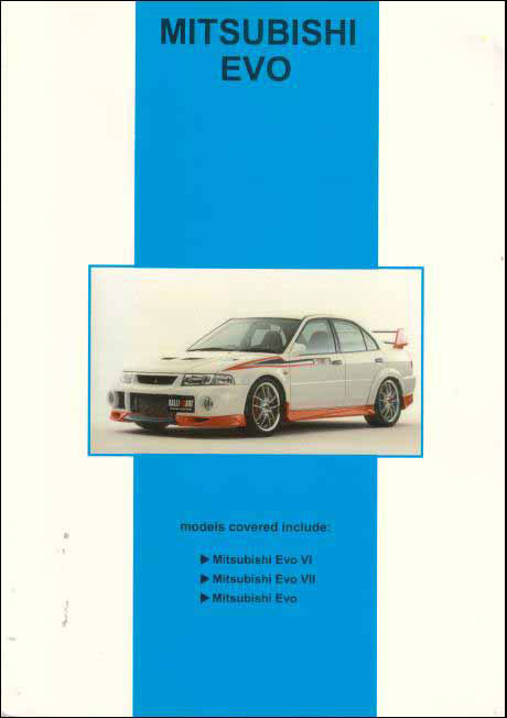 view cover of Portfolio of articles about Mitsubishi Evolution cars compiled into 83 page book form VI VII VII