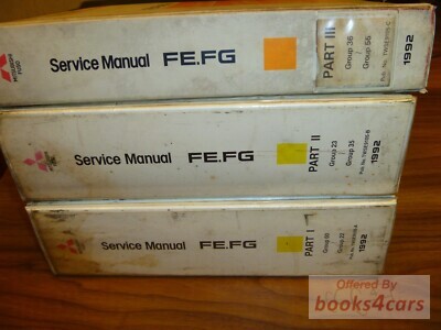 view cover of 1992 Mitsubishi Fuso Commercial Trucks FE FG Shop Service Repair Manual Set