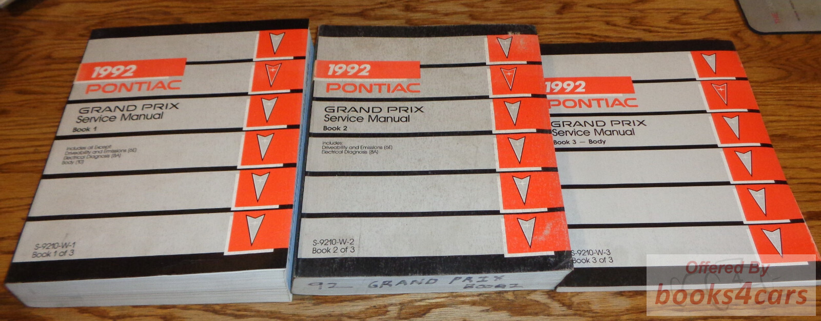 view cover of 1992 Grand Prix Service manual Vol #1 by Pontiac. Covers all except Emissions, Electrical, & Body