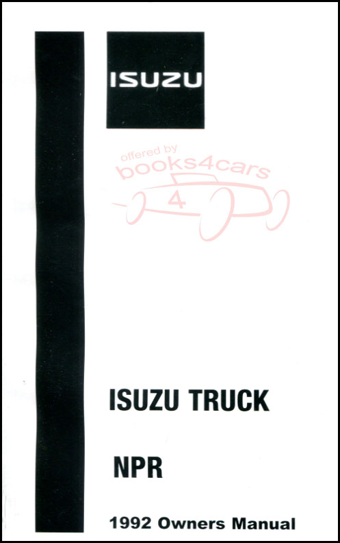 view cover of 1992 NPR Diesel owners manual by Isuzu Truck & GMC