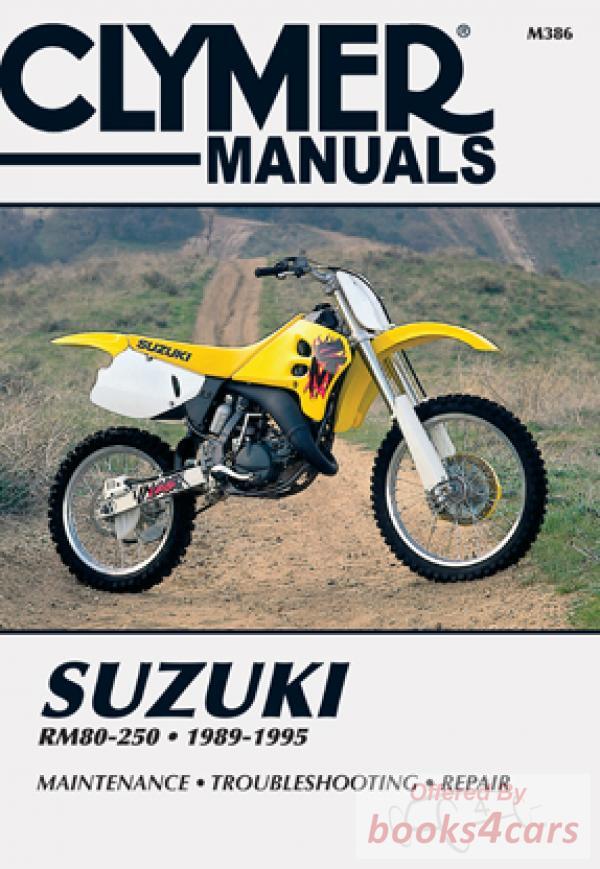 view cover of 1989-1995 RM80 350 Shop Service Repair Manual, 560 pages by Clymer for Suzuki