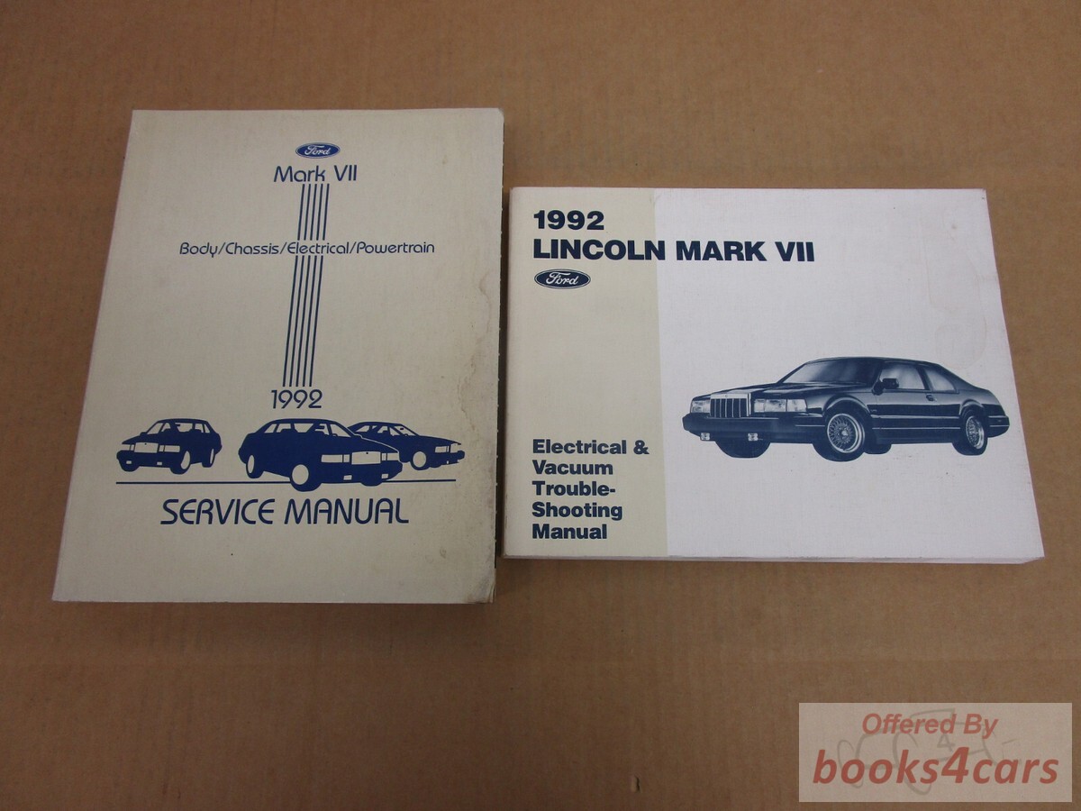 view cover of 1992 Mark VII Electrical & Vacuum Troubleshooting Manual by Lincoln
