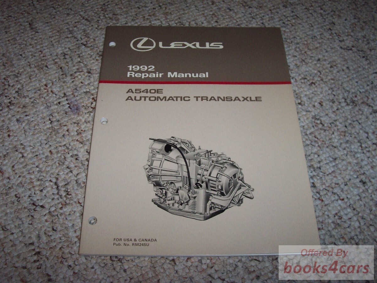 view cover of 1992 A540E ES300 Automatic Transaxle Repair Manual By Lexus