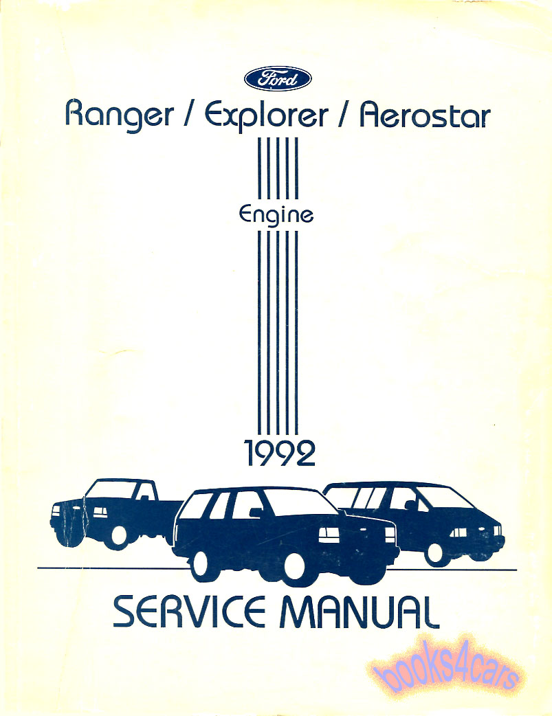 view cover of 1992 Ranger Explorer & Aerostar Engine Shop Service Repair manual by Ford