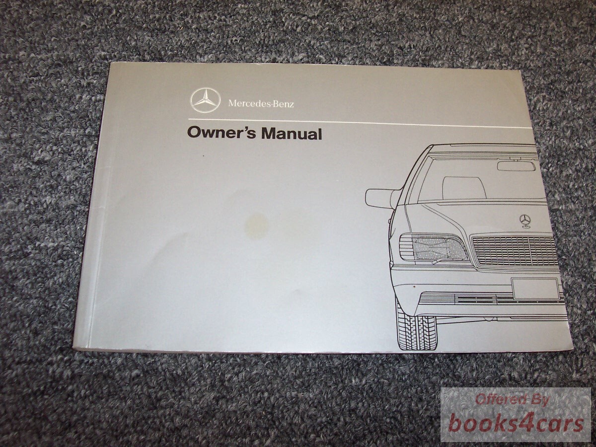 view cover of 1992 300SD Owner's manual by Mercedes