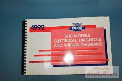 view cover of 1992 S/T Electrical Wiring Diagrams Manual by Chevrolet & GMC for S10 Blazer Sonoma Jimmy & S-10 Pickup Truck