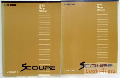 view cover of 1992 Hyundai Scoupe Shop Service Repair Manual