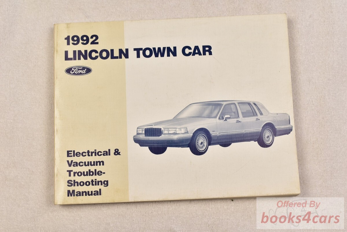 view cover of 1992 Town Car Electrical & Vacuum Troubleshooting Manual by Lincoln/Ford