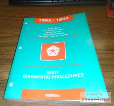 view cover of 1993-1995 Body Diagnostic Procedures Manual for Spirit Acclaim Caravan Voyager & Town & Country by Chrysler