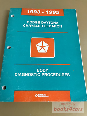 view cover of 1993-1995 Body Diagnostic Procedures Manual for Dodge Daytona Chrysler LeBaron by Chrysler