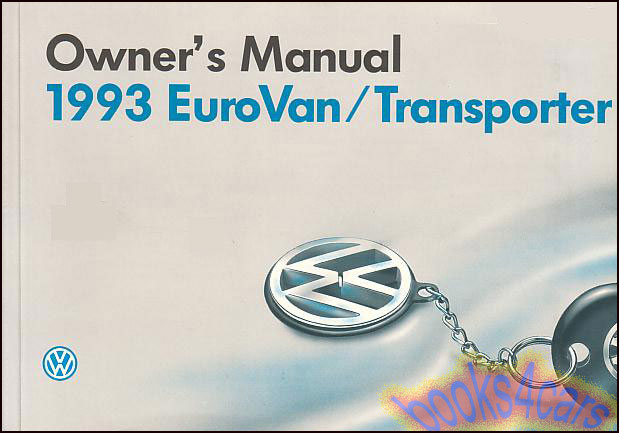 view cover of 1993 Eurovan owners manual by Volkswagen